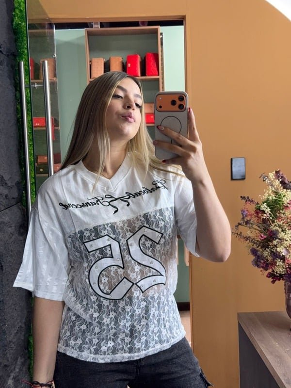 Camiseta Beisbolera Satinada Transparente 25