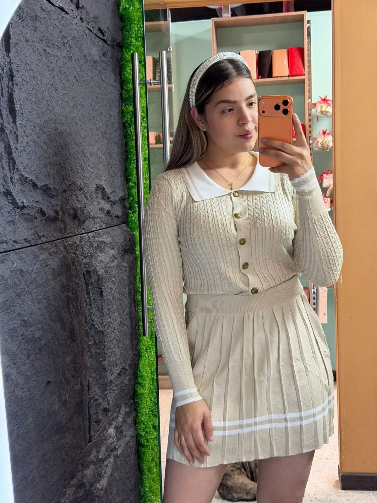 Conjunto Camisa Hilo y Falda